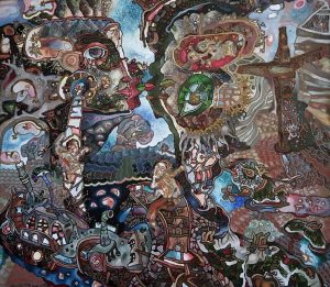 Algirdas Grinius. „Didžioji meilė“. Aliejus, drobė, 100x116, 1996