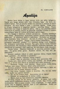 Gabulaitė, Elena. Apatija: [novelė]. Ateitis. 1939-1940, nr. 3, p. 174-175.