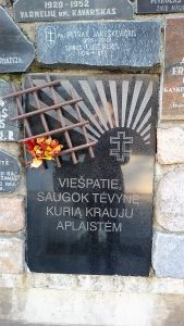 Paminklo sovietų genocido aukoms atminti fragmentas. Ilonos Biržytės nuotrauka