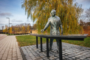 Skulptūra „Šachmatininkas“. Gintaro Lukoševičiaus nuotrauka. 2025 m.
