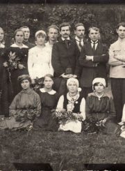 1. M. Karkos vadovaujamas choras. 1919 m. Nuotrauka iš Panevėžio kraštotyros muziejaus fondų