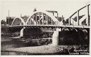 Laisvės tiltas Panevėžyje. 1928 m.