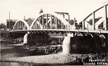 3. Laisvės tiltas Panevėžyje. Apie 1935 m.