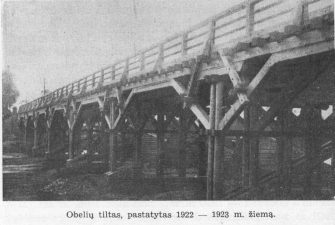 3. Obelių tiltas, pastatytas 1922–1923 m. žiemą