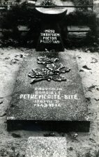 Gabrielės Petkevičaitės-Bitės kapas Panevėžio Kristaus Karaliaus katedros kapinėse (Ramygalos g.) iki rekonstrukcijos. PAVB F9-1537