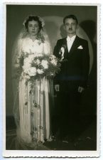 E. ir V. Kažanauskų vestuvės. Fotogr. A. Kerbelis. Panevėžys, 1939.12.25. PAVB F115-382