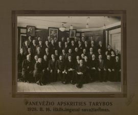 Panevėžio apskrities tarybos suvažiavimas. Fotogr. I. Frido. 1928 m. PAVB F119-425
