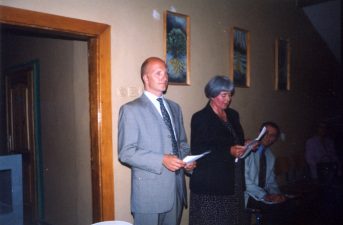 Parodos „Fridtjofas Nansenas – vyriausiasis komisaras“ atidarymas. 2001 09 06. Kalba Norvegijos ambasados Lietuvoje pirmasis sekretorius Eiler Fleischer