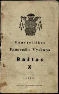 Ganytojiškas Panevėžio Vyskupo raštas. Kn. 10 / [Kazimieras Paltarokas]. Panevėžys, 1933. 16 p.