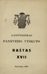 Ganytojiškas Panevėžio Vyskupo raštas. Kn. 17 / [Kazimieras Paltarokas]. Panevėžys, 1938. 15 p.