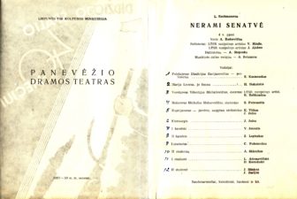 L. Rachmanovas „Nerami senatvė“ (rež. V. Blėdis, J. Alekna), 1957 m.