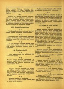 Lietuvos Valstybės Konstitucija // Vyriausybės žinios, 1922, rugpj. 6, p. 1–8. PAVB S1813