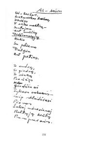Aš – beržas : [eilėraščio rankraštis] // Paulius Širvys. Aš – beržas : poezija ir laiškai. – Vilnius, 2014, p. 151