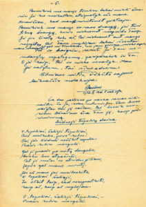 P. Širvio laiškas A. Žegliūnaitei, 1952 m. spalio mėn. 19 d., iš Venclovų namų-muziejaus archyvo