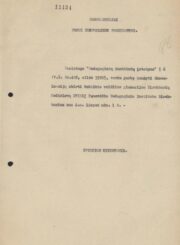 4. Švietimo ministro prašymas dėl Panevėžio pedagoginio instituto direktoriaus paskyrimo. 1936 m. birželio 26 d. Iš Lietuvos centrinio valstybės archyvo fondų