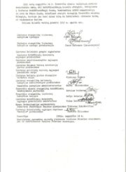 1. Pasitarimo Panevėžio miesto valdyboje kreipimasis dėl krikščioniškos kolegijos Panevėžyje steigimo. 1991 m. rugpjūčio 14 d. Šiaulių regioninio valstybės archyvo Panevėžio filialas. F. 1087, ap. 1, b. 363, l. 71