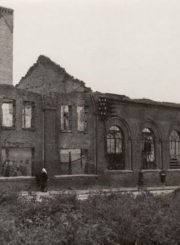 Sugriauta Panevėžio elektrinė. Nuotrauka iš Panevėžio kraštotyros muziejaus rinkinių