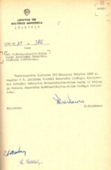 6. Kultūros ministerijos įsakymas dėl G. Petkevičaitės-Bitės vardo suteikimo Panevėžio viešajai bibliotekai. 1989 m. rugsėjo 21 d. Lietuvos literatūros ir meno archyvas. F. 342, ap. 1, b. 3884, l. 37