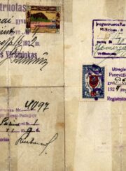 5. Juozo Zikaro asmens liudymo antra pusė. Lietuvos centrinis valstybės archyvas. F. 849, ap. 3, b. 148, l. 29a a. p.