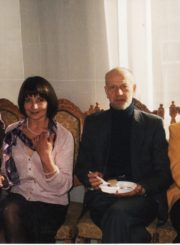 Iš kairės: grimuotoja Janina Jasaitytė, aktoriai Regina Kairytė, Jonas Garliauskas, Irena Vasiulytė. Fotogr. iš Reginos Kairytės asmeninio archyvo