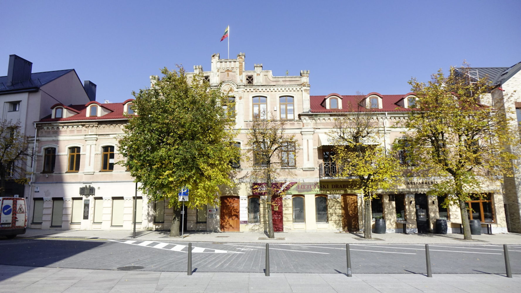 Michaelio Rosako namas Laisvės a., ant kurio 1919 m. iškelta Lietuvos valstybinė vėliava. 2021. Giedriaus Zauros nuotrauka