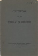 27. Constitution of the Republic of Lithuania. London : Lithuanian Information Bureau, 1924. 12, [1] p. LNB