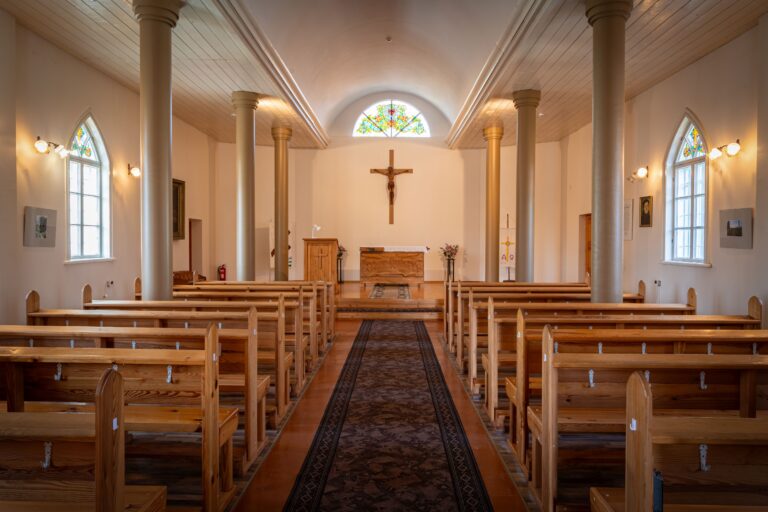 Panevėžio evangelikų liuteronų bažnyčios interjeras. Gintaro Lukoševičiaus nuotrauka