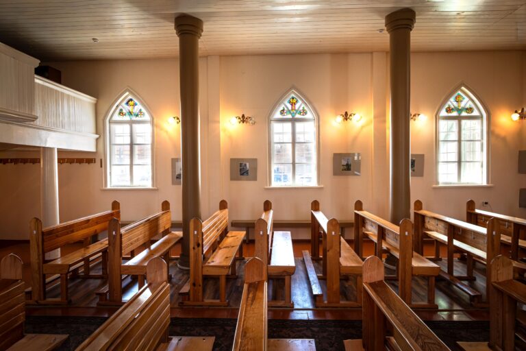 Panevėžio evangelikų liuteronų bažnyčios interjeras. Gintaro Lukoševičiaus nuotrauka