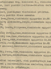 4. Apie Juozo Miltinio išrinkimą į Kultūros-švietimo darbo komisiją. Iš Panevėžio miesto darbo žmonių deputatų tarybos antrojo šaukimo pirmosios sesijos 1951 m. sausio 5 d. protokolo. Šiaulių regioninio valstybės archyvo Panevėžio filialas. F. 14, ap. 1, b. 69, l. 7