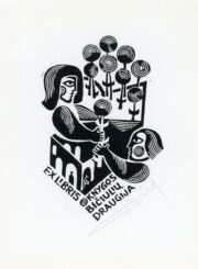 Čepauskas Alfonsas. Ex libris Knygos bičiulių draugijai. Vilnius. PAVB, Knygos ženklų (ekslibrisų) fondas F65-15