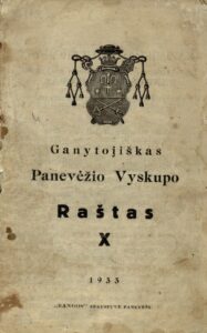 Ganytojiškas Panevėžio Vyskupo raštas. Kn. 10 / [Kazimieras Paltarokas]. Panevėžys, 1933. 16 p.