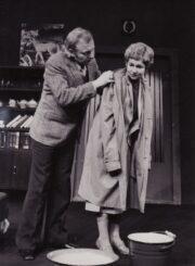 K. Saja „Surūdijęs vanduo“ (rež. Donatas Banionis, Gediminas Karka), 1981 m. Alfredas Dukšta – Jurgis Jomantas, Eleonora Matulaitė – Eugenija. Fotogr. Kazimiero Vitkaus. PAVB FKV-229-15-1