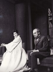 H. Ibsenas „Heda Gabler“ (rež. Juozas Miltinis), 1972 m. Dalia Melėnaitė – Heda Gabler, Alfredas Dukšta – Jorgenas Tesmanas. Fotogr. Kazimiero Vitkaus. PAVB FKV-138-8-7