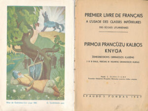 Žemaitienė, Sofija. Premier livre de français = Pirmoji prancūzų kalbos knyga. Kaunas, 1937.
