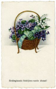 Jonuška, Petras. Sveikinimas vardo dienos proga seseriai Onai Jonuškaitei-Dailidonienei. Nevėžninkai (Panevėžio r.). 1926 07 26. PAVB, Onos Dailidonytės fondas F140-3