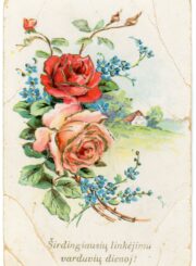 Kazlauskas, A. Sveikinimas vardo dienos proga Domicėlei Pauliukaitei-Žiaunienei. Subačius (Kupiškio r.). 1926 05 05. PAVB, Vytauto ir Silvijos Vilkončių fondas F154-1599)