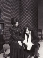 H. Ibsenas „Heda Gabler“ (rež. Juozas Miltinis), 1972 m. Dalia Melėnaitė – Heda Gabler, Aurimas Babkauskas – Eilertas Levborgas. Fotogr. Kazimiero Vitkaus. PAVB FKV-138-10-3