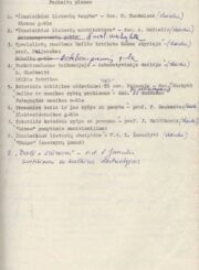 2. Valstybinio dailės instituto mokslo dienų paskaitų planas. 1983 m. Lietuvos literatūros ir meno archyvas. F. 266, ap. 1, b. 1799, l. 11