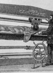 Odos apdirbimo įrenginys, naudotas XIX–XX a. sandūroje. Iš kn.: Промышленность и техника. Энциклопедия промышленных знаний, т. 8, Санкт-Петербург, 1896. Panevėžio kraštotyros muziejaus rinkiniai