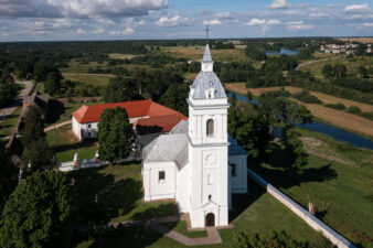 Palėvenės Šv. Dominyko bažnyčia. Fotogr. G. Lukoševičius. Palėvenė (Kupiškio r.). 2025 m. PAVB skaitmeninis archyvas