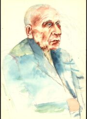 Julijos Žukauskaitės tapytas kalbininko Juozo Balčikonio portretas. PAVB, Julijos Žukauskaitės fondas F115-391