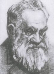 Pirmasis Panevėžio spaustuvininkas Naftalis Feigenzonas. Jo sūnaus dailininko Solomono Feigenzono piešinys. Metai nežinomi. Iš Vilniaus Gaono žydų istorijos muziejaus rinkinių