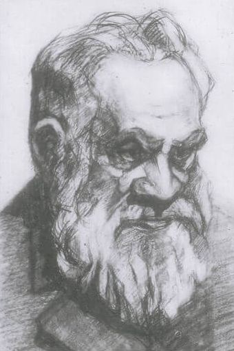 Pirmasis Panevėžio spaustuvininkas Naftalis Feigenzonas. Jo sūnaus dailininko Solomono Feigenzono piešinys. Metai nežinomi. Iš Vilniaus Gaono žydų istorijos muziejaus rinkinių