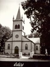 Salų Šv. Kryžiaus bažnyčia. Salos (Rokiškio r.). Apie 1982 m. PAVB, Panevėžio vyskupijos kurijos skaitmeninis archyvas