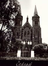 Čedasų Šv. apaštalų Petro ir Povilo bažnyčia. Čedasai (Rokiškio r.). Apie 1982 m. PAVB, Panevėžio vyskupijos kurijos archyvas