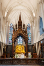 Rokiškio Šv. apaštalo evangelisto Mato bažnyčios didysis altorius. Fotogr. G. Lukoševičius. Rokiškis. 2025 m. PAVB skaitmeninis archyvas