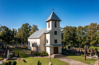 Ėriškių Švč. Jėzaus Vardo bažnyčia. Fotogr. G. Lukoševičius. Ėriškiai (Panevėžio r.). 2025 m. PAVB skaitmeninis archyvas