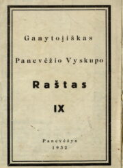 Paltarokas, Kazimieras. Ganytojiškas Panevėžio vyskupo raštas. 9. Panevėžys, 1932. 14 p.
