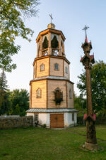 Smilgių Šv. Jurgio bažnyčios varpinė. Fotogr. G. Lukoševičius. Smilgiai (Panevėžio r.). 2025 m. PAVB skaitmeninis archyvas